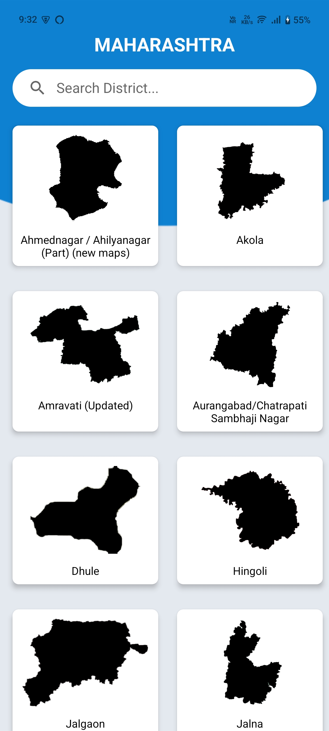 Maharashtra Districts Selection